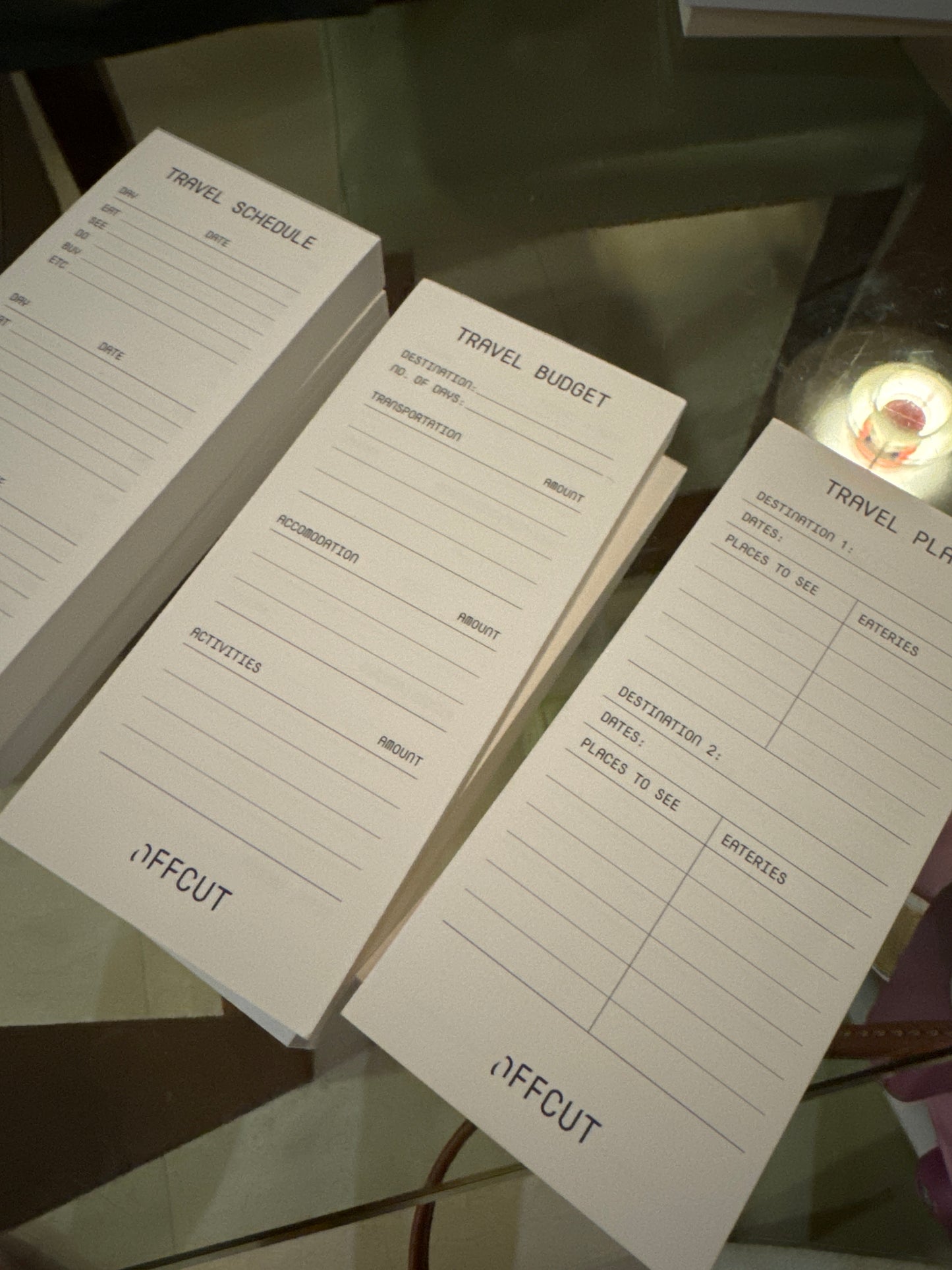 Travel Schedule Notepad by OFFCUT