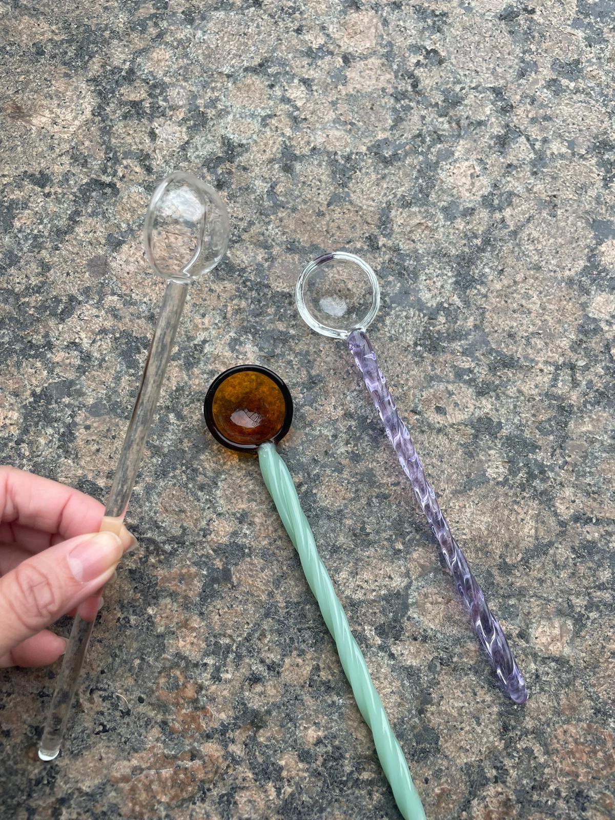 Handmade Candy Glass Spoons by PROSE Tabletop