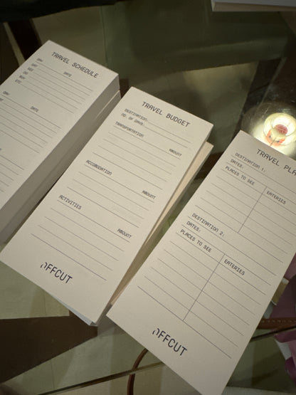 Travel Schedule Notepad by OFFCUT