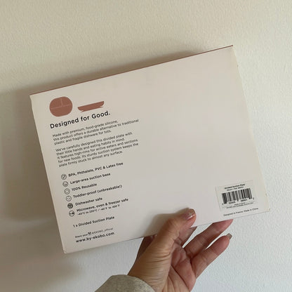 Ekobo silicone baby plate -divided suction plate