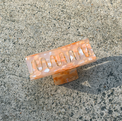 Orange Terrazzo Hair Claw by Veronique