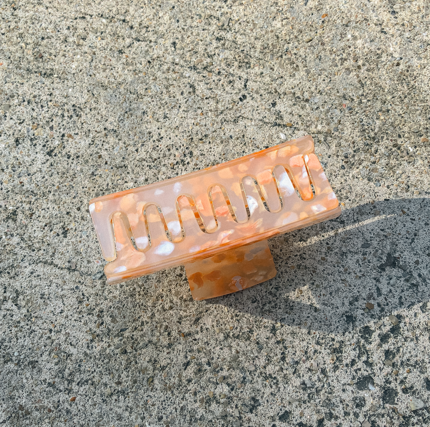 Brown Terrazzo Hair Claw by Veronique