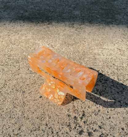 Brown Terrazzo Hair Claw by Veronique