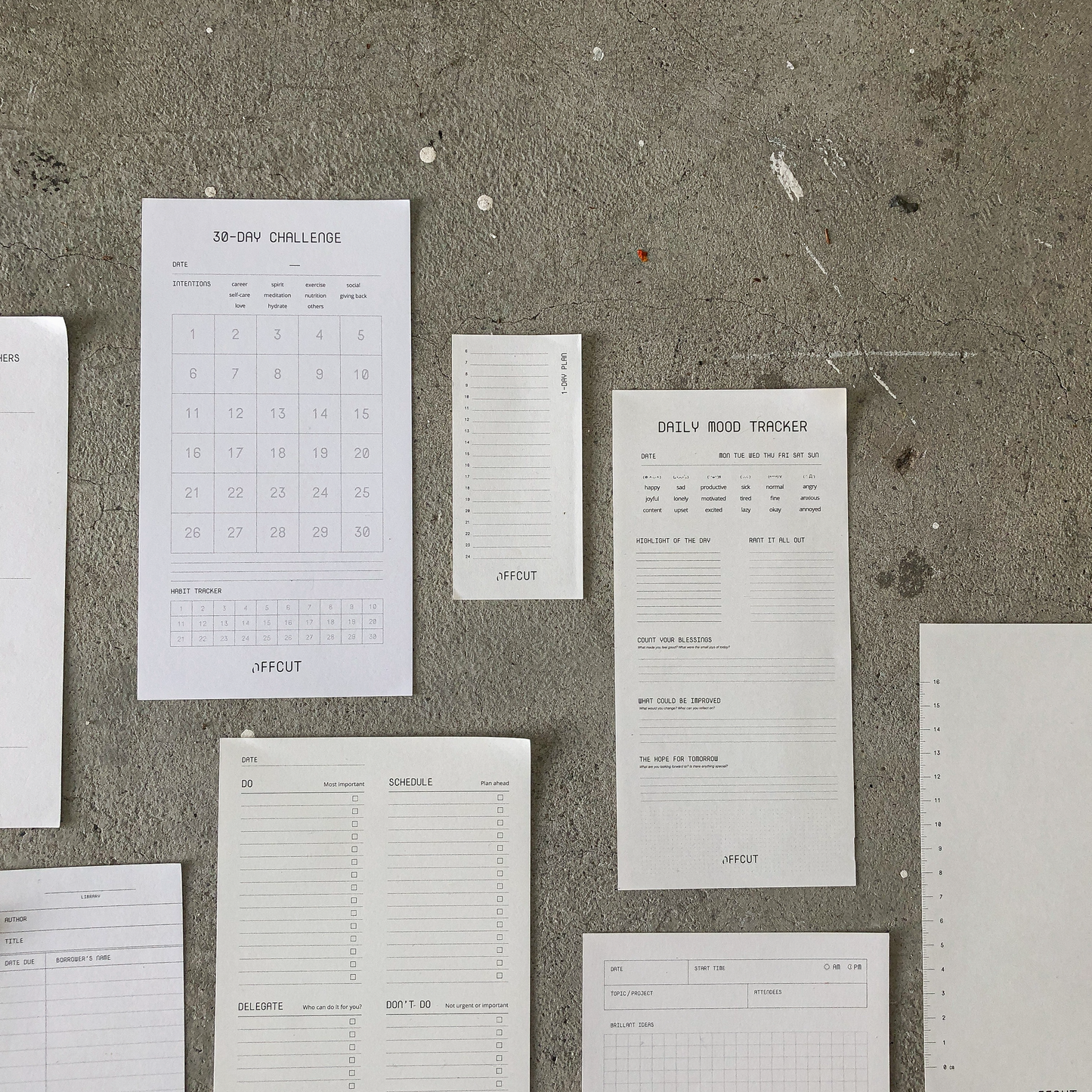 1 Day Plan Notepad by OFFCUT