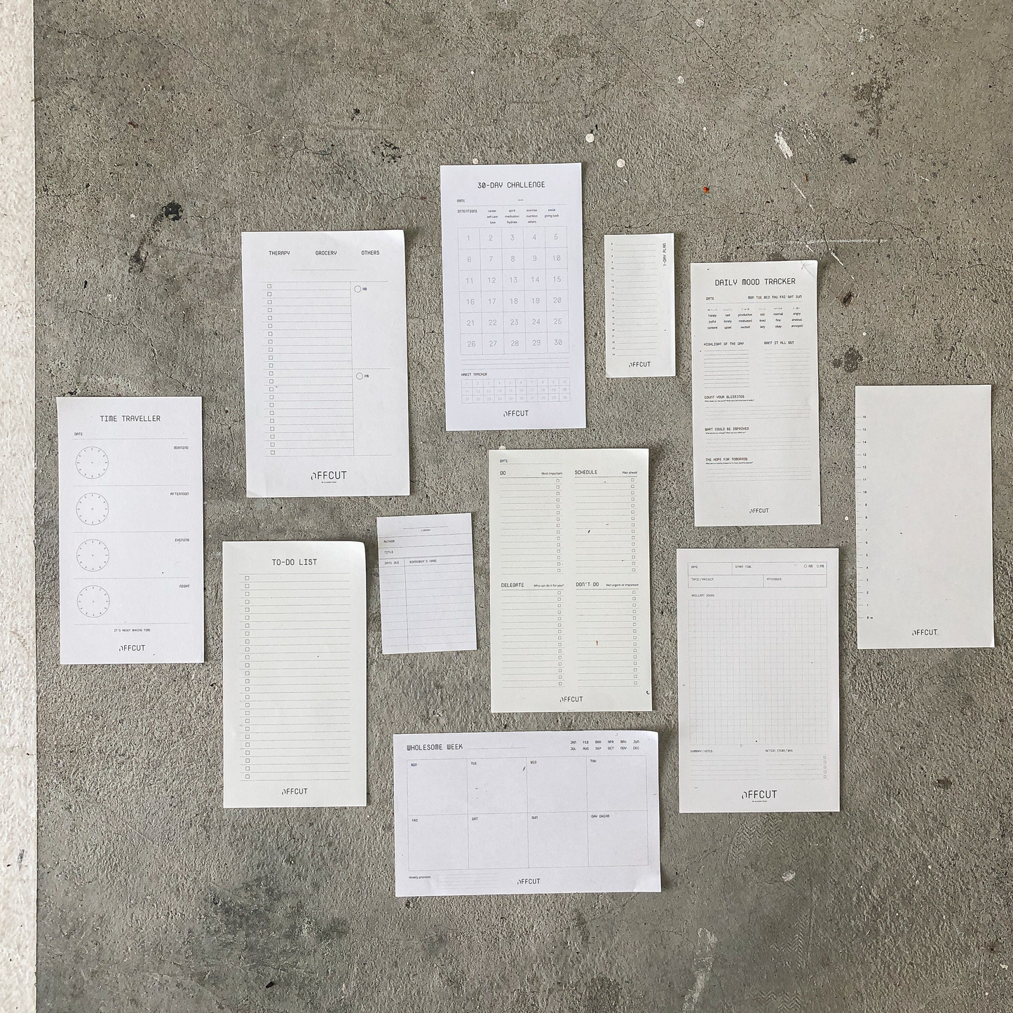 1 Day Plan Notepad by OFFCUT