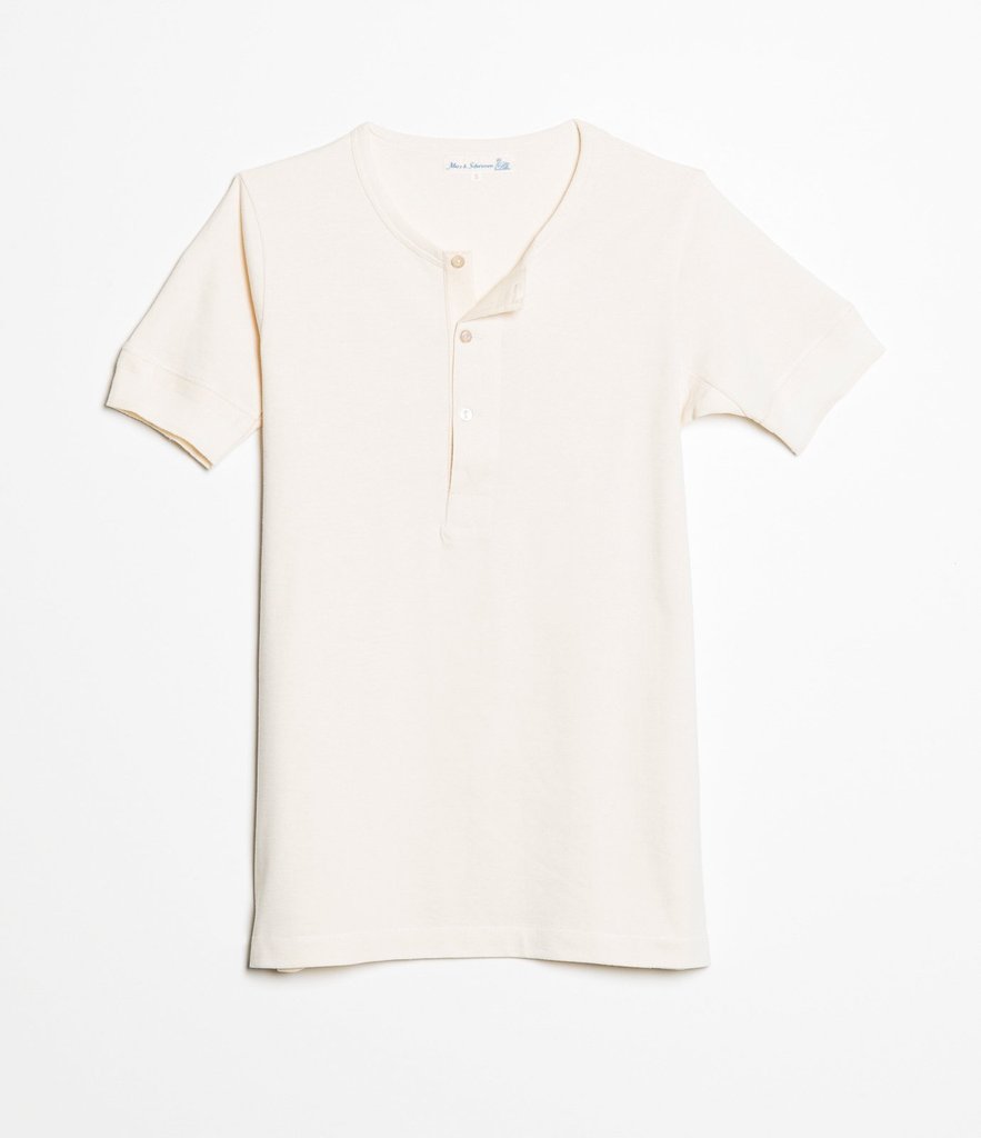 207 HENLEY 1/4 SLEEVE T-SHIRT by MERZ B SCHWANEN