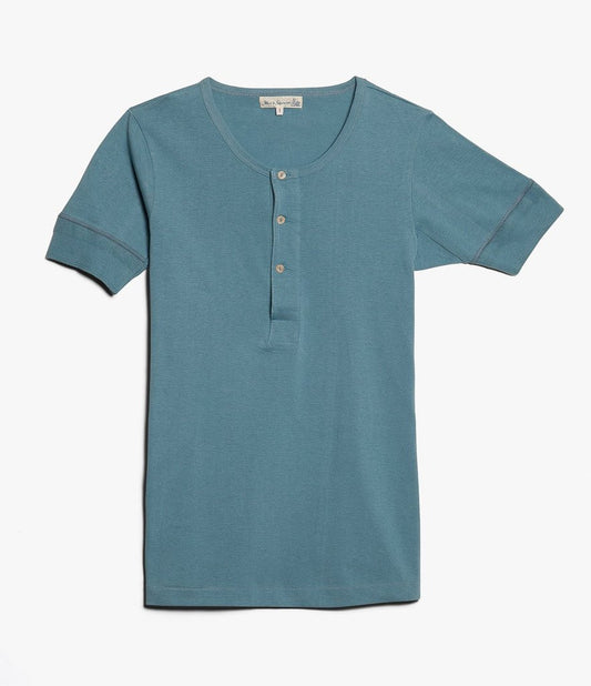 207 Henley Short Sleeve (Ocean) by MERZ B SCHWANEN