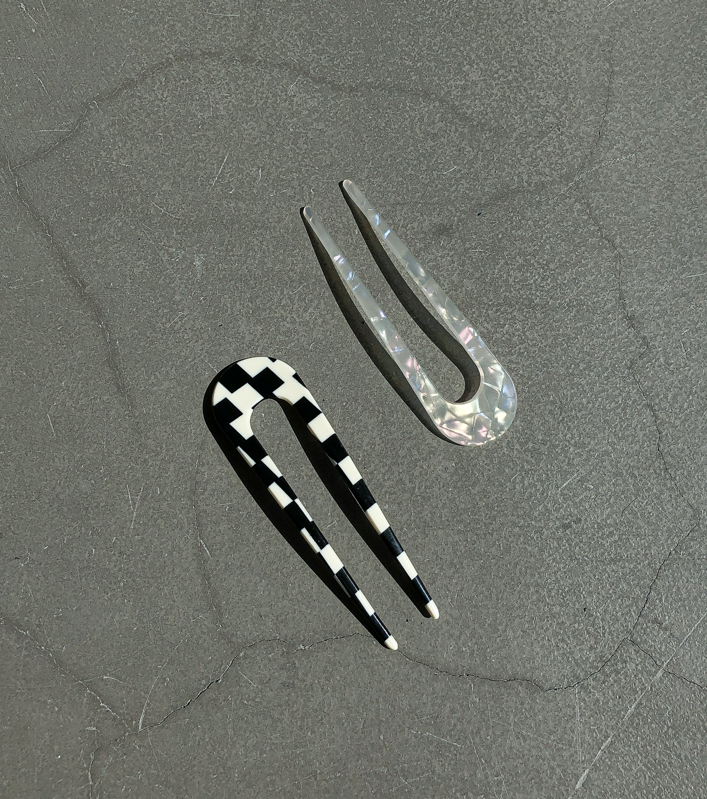 Iridescent French U Pin  by Veronique