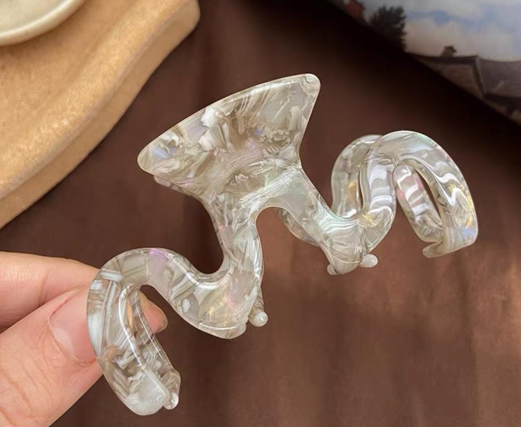 Amethyst Squiggle Hair Claw by Veronique