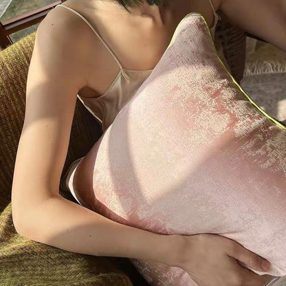 Velvet Square Cushion in Green by PROSE Tabletop