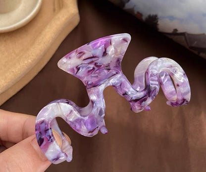 Amethyst Squiggle Hair Claw by Veronique