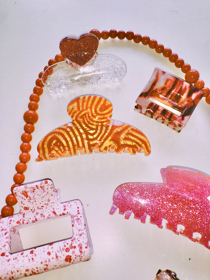 Valentine Glitter Hair Claw by Veronique