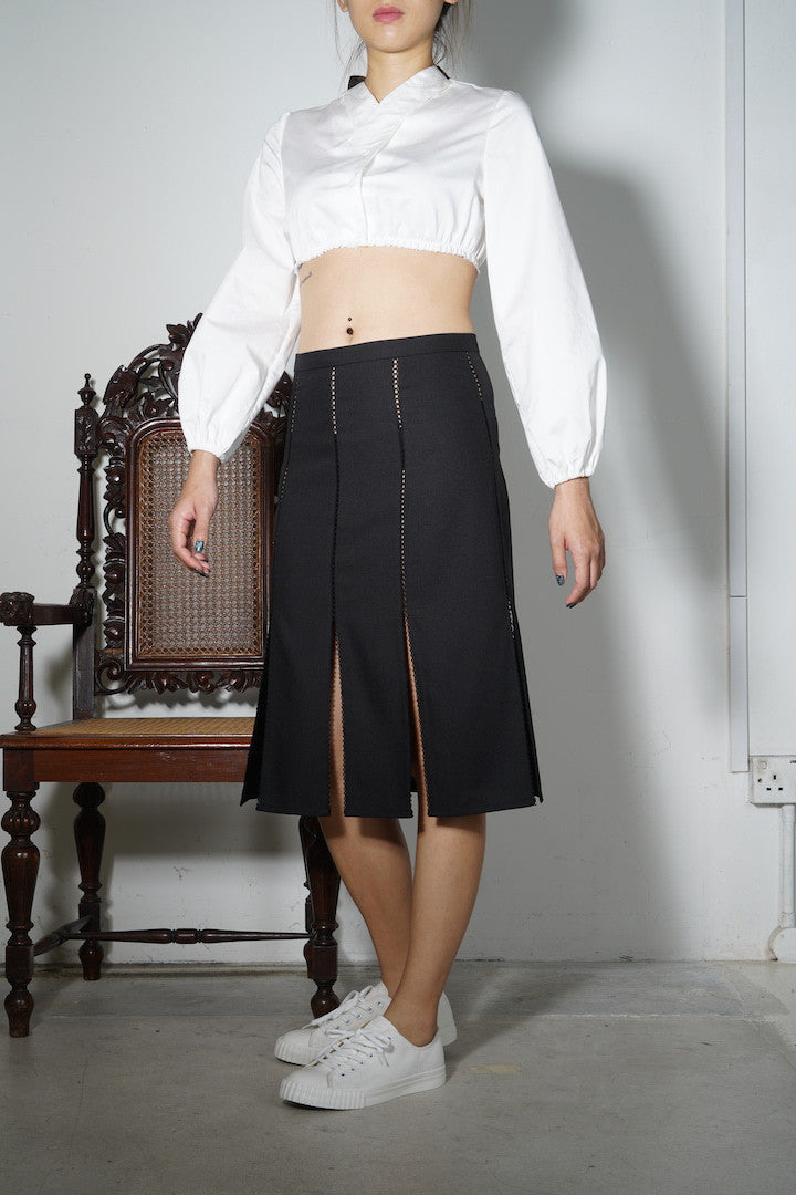 Criss-cross Cotton Crop Top with Ribbon Detail #56 - Emporium of the Modern Man
 - 2
