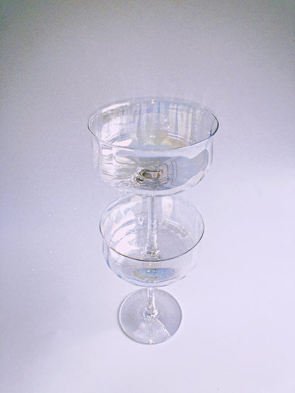 Iridescent Ripple Parfait Glass by PROSE Tabletop