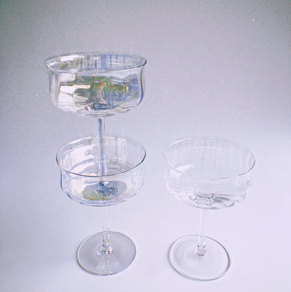 Iridescent Ripple Parfait Glass by PROSE Tabletop