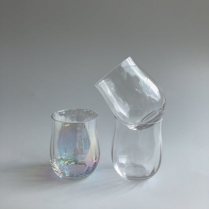 Iridescent Ripple Water Glass by PROSE Tabletop