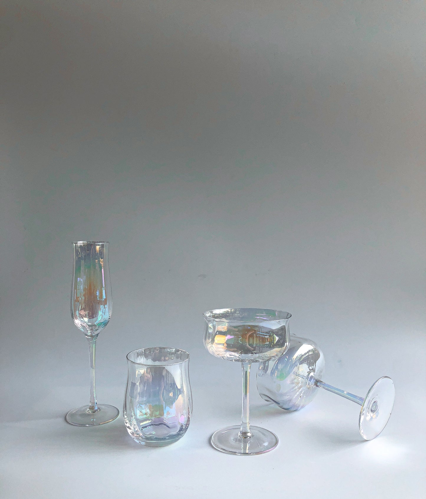 Iridescent Ripple Parfait Glass by PROSE Tabletop