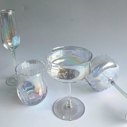 Iridescent Ripple Parfait Glass by PROSE Tabletop
