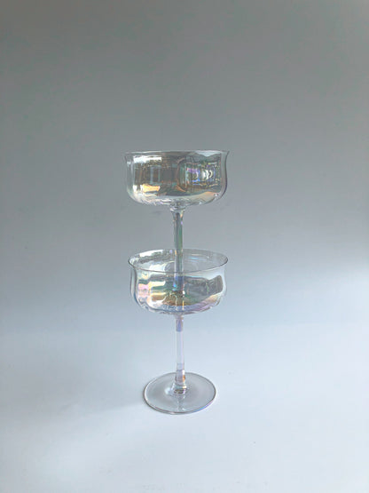 Iridescent Ripple Parfait Glass by PROSE Tabletop