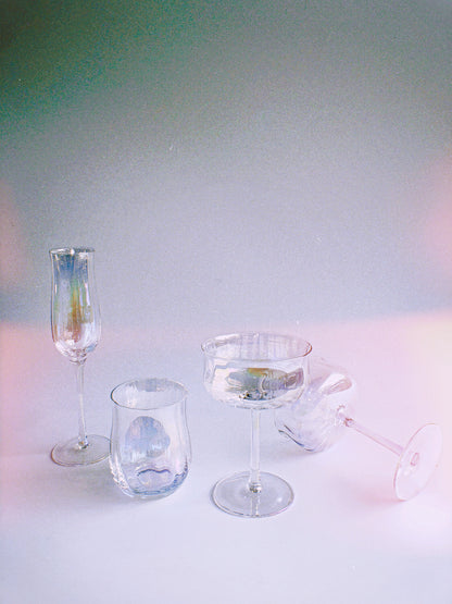 Iridescent Ripple Parfait Glass by PROSE Tabletop