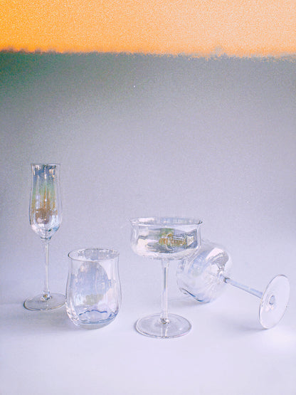 Iridescent Ripple Parfait Glass by PROSE Tabletop