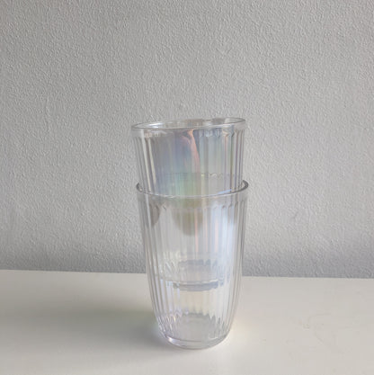 Iridescent Ripple Highball Glasses  by PROSE Tabletop