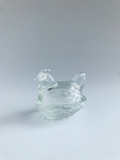Vintage Glass Butter Dish in Fuchsia by PROSE Tabletop