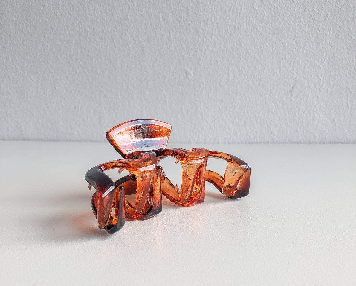 Amber Squiggle Hair Claw by Veronique