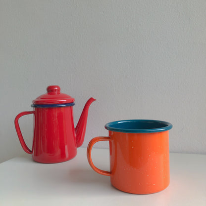 Red Enamel Coffee Pot by PROSE Tabletop