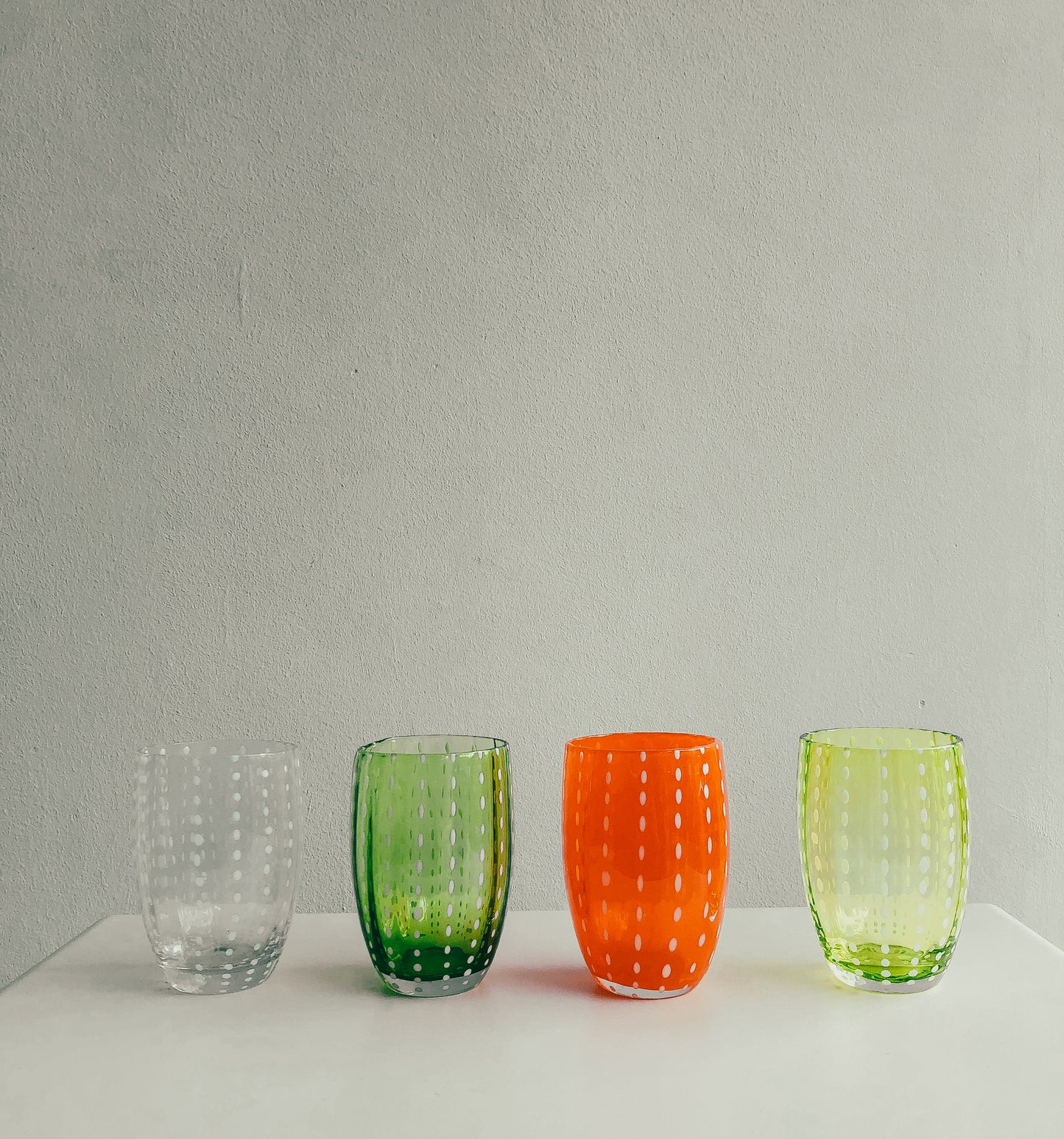 Handmade Watermelon Glasses in Clear by PROSE Tabletop