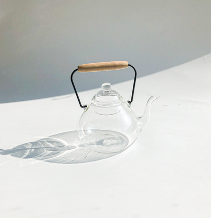 Wooden Handle Glass Kettle by PROSE Tabletop
