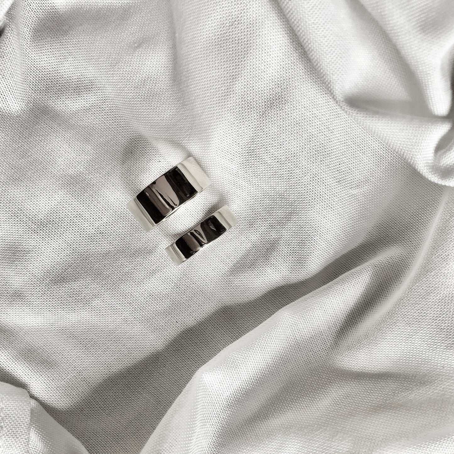 Slim Flat Band Rings by Veronique 925 Silver