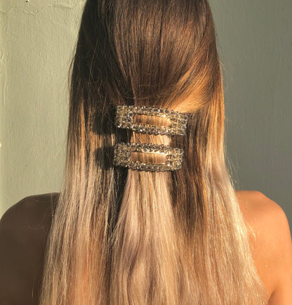 Quartzy Hair Barrettes by Veronique