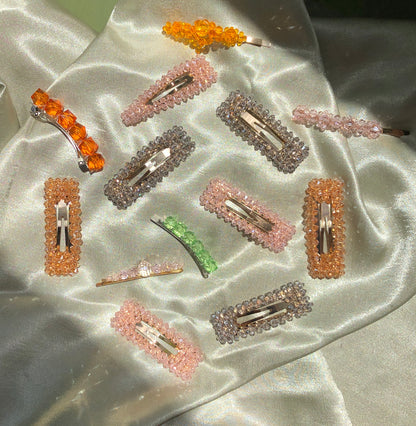 Quartzy Hair Barrettes by Veronique