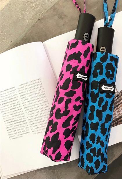 Leopard Print Foldable Umbrella by Veronique