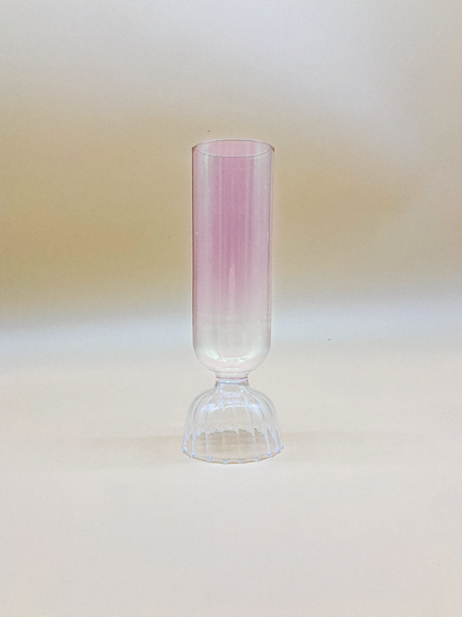 Handblown Pink Champagne Glass by PROSE Tabletop