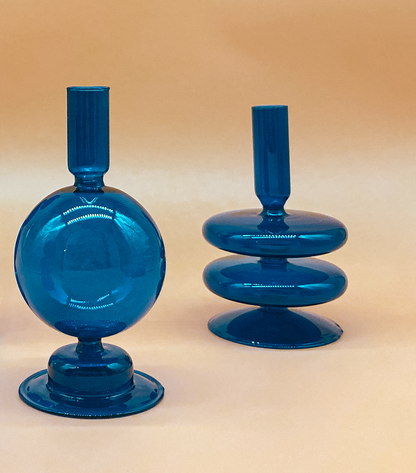 Double Decker Candle Holder in Ultramarine by PROSE Décor