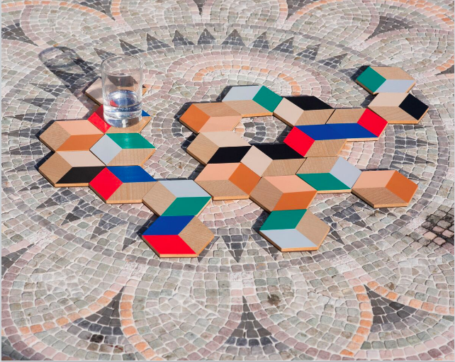 Table Tiles - Blue/Red - Emporium of the Modern Man
 - 5