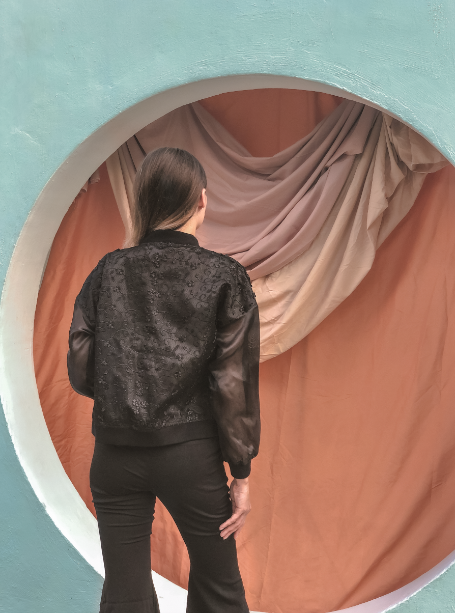 3D Organza Bomber #48B