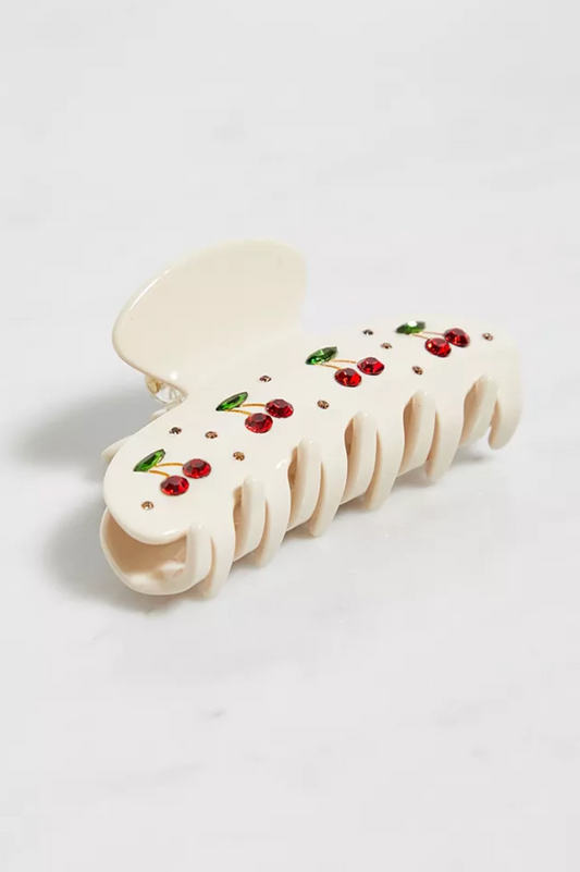 Cherry Bedazzle Hair Claw by Veronique