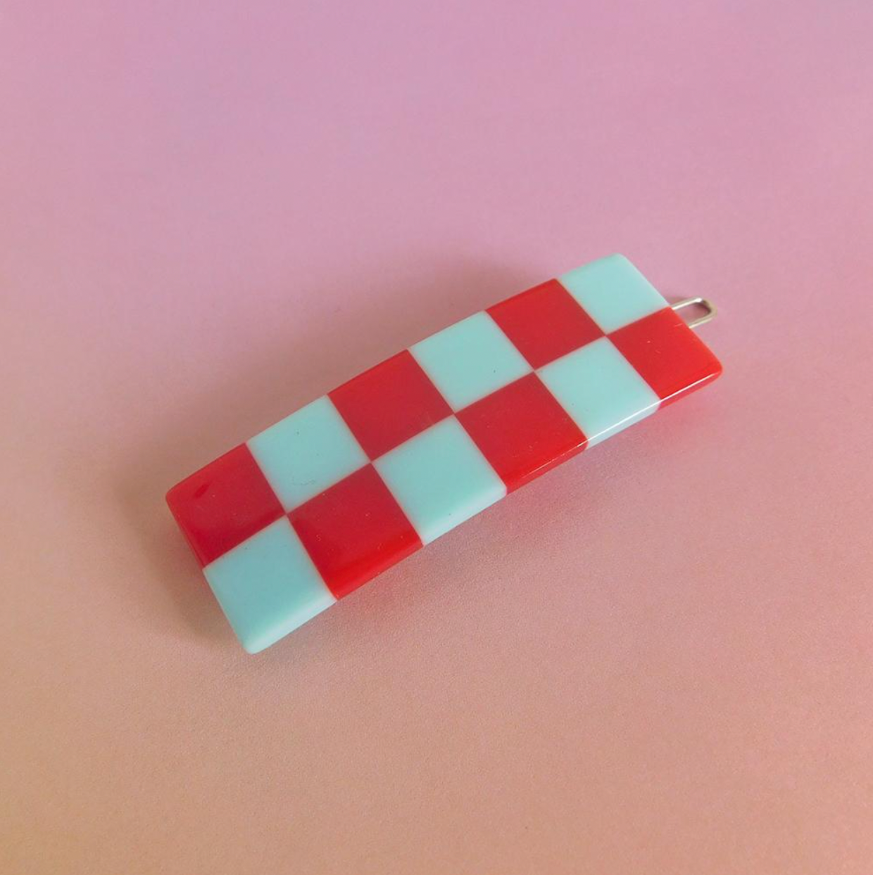 Brown Chessboard Hair Claws  by Veronique