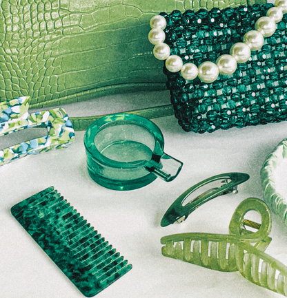 Beaded Pearl Handle Mini Clutch by Veronique