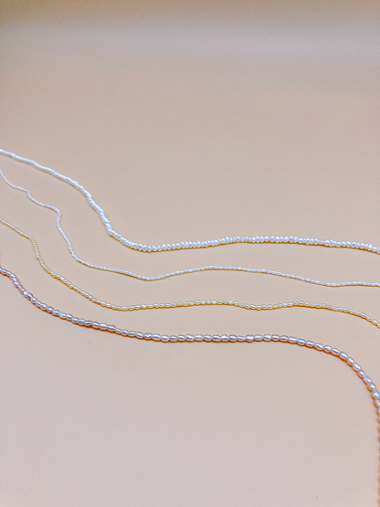 Freshwater Pearl Mask Chain by Veronique