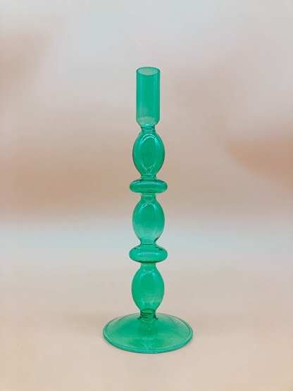 Vintage Emerald Candle Holder by PROSE Tabletop