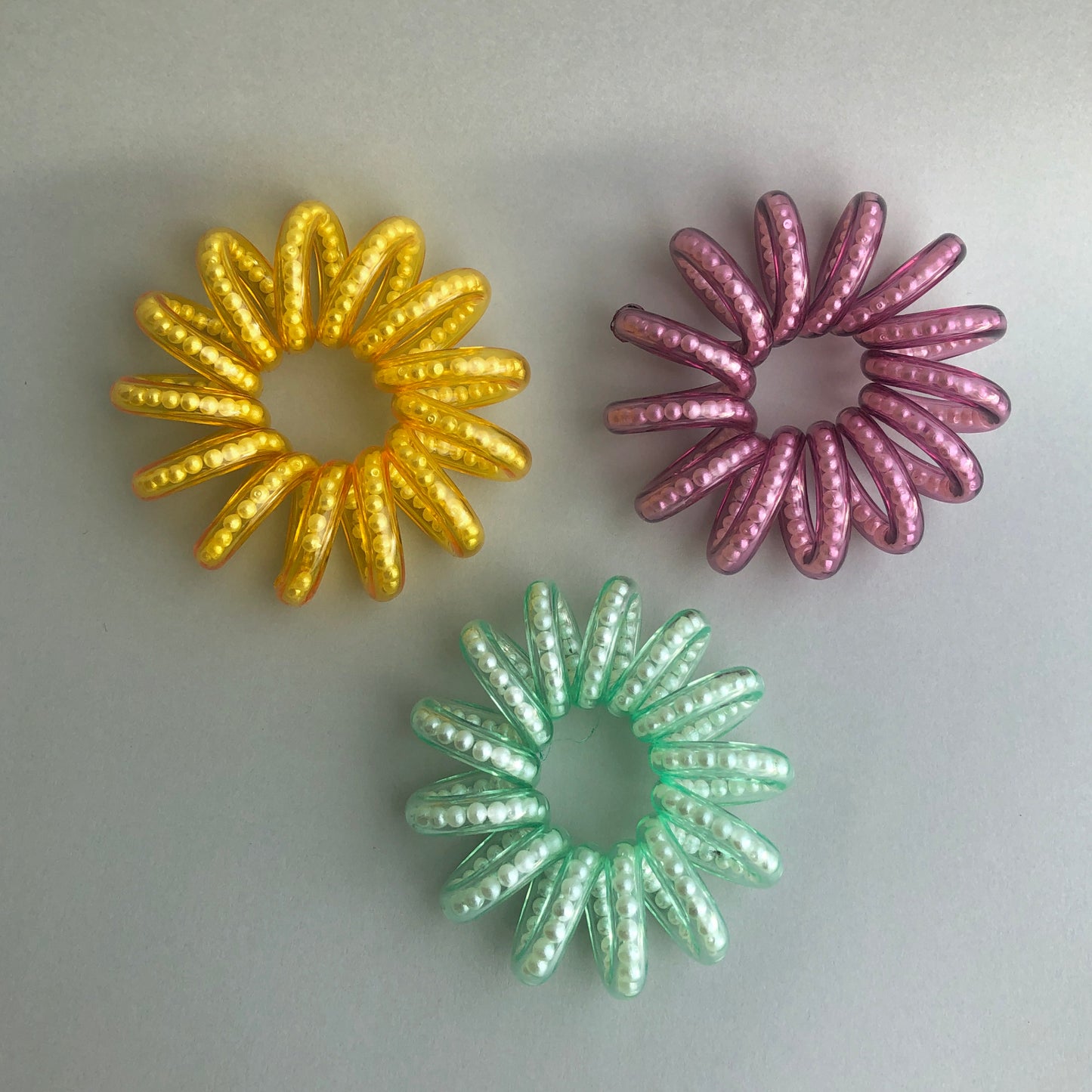 Beaded Phonecord Hairties by Veronique