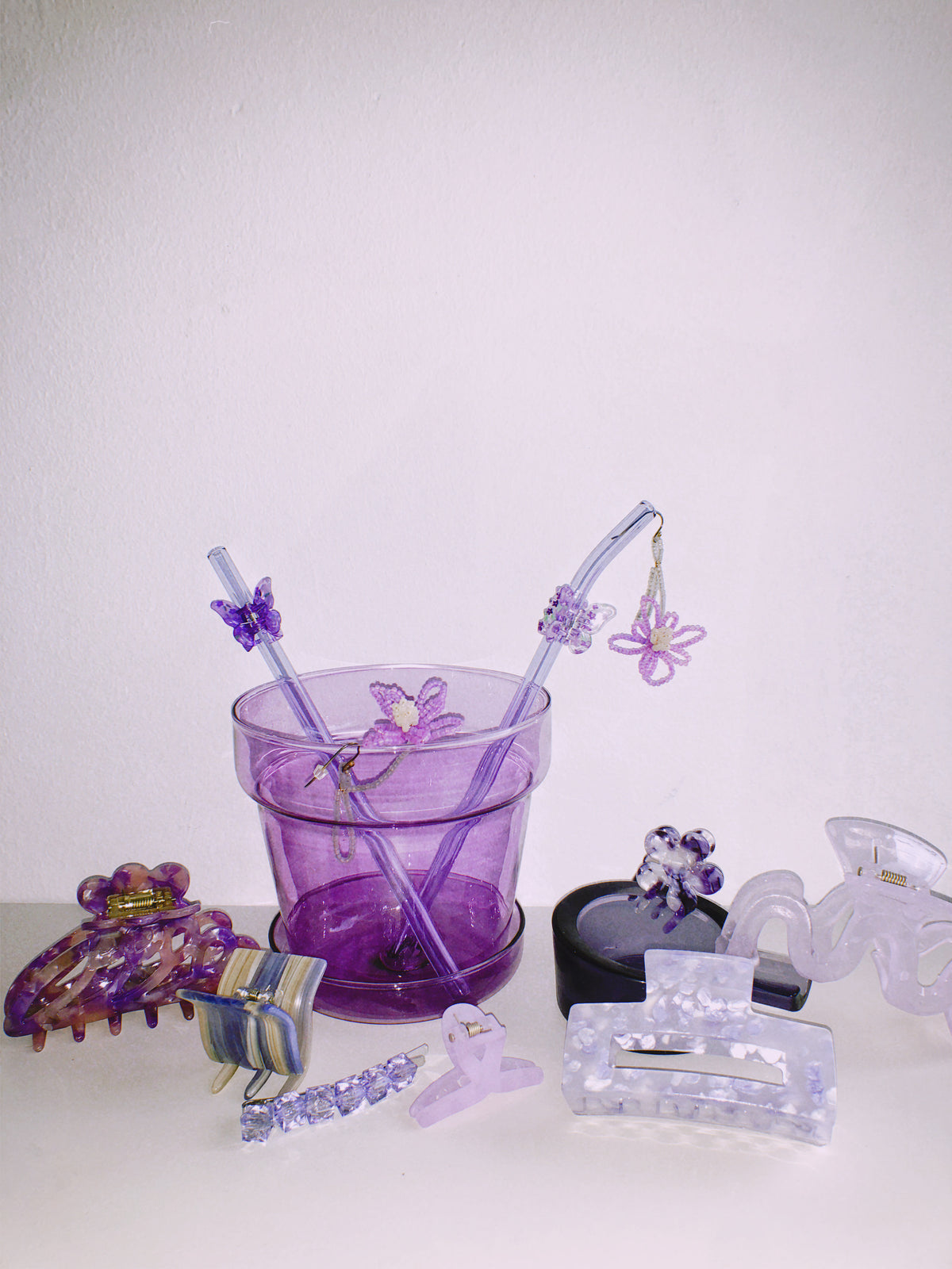 Butterfly Mini Clips in Purple by Veronique