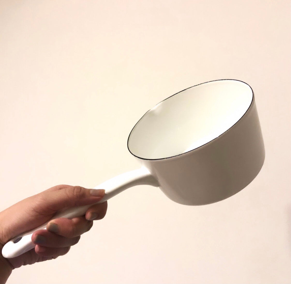 White Enamel Milk Pan