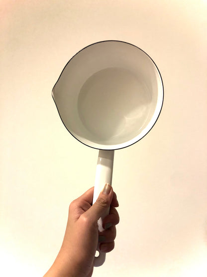 White Enamel Milk Pan
