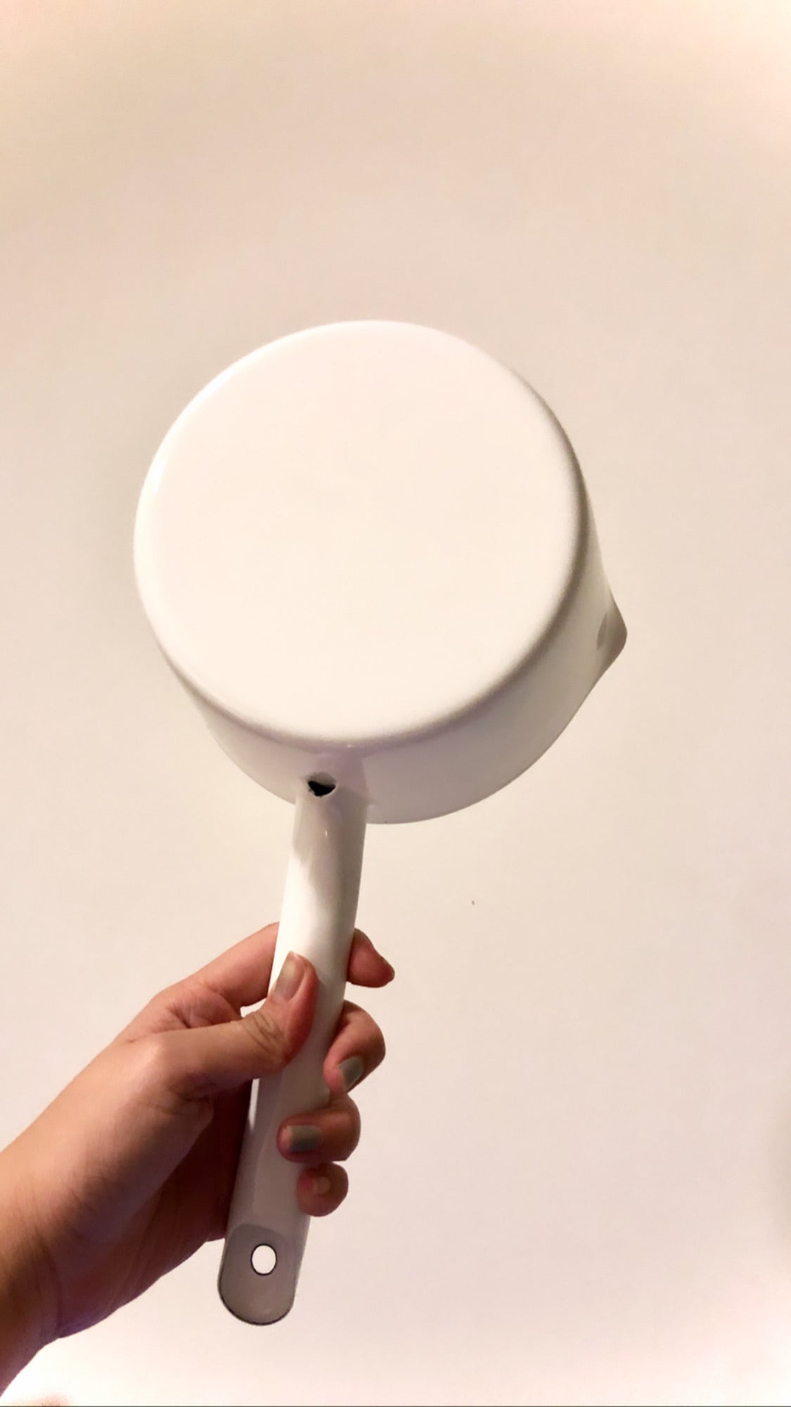 White Enamel Milk Pan