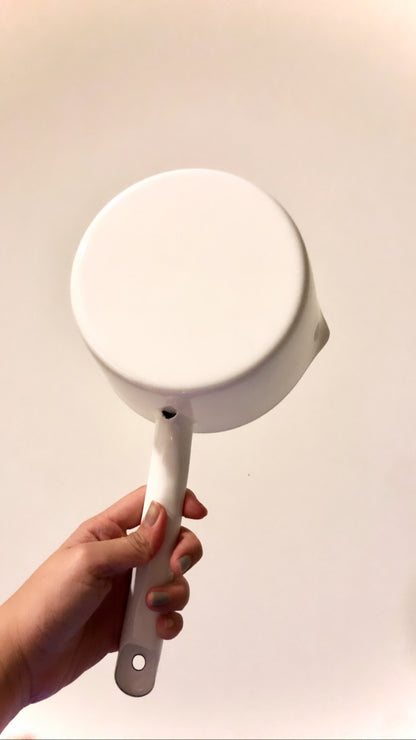 White Enamel Milk Pan
